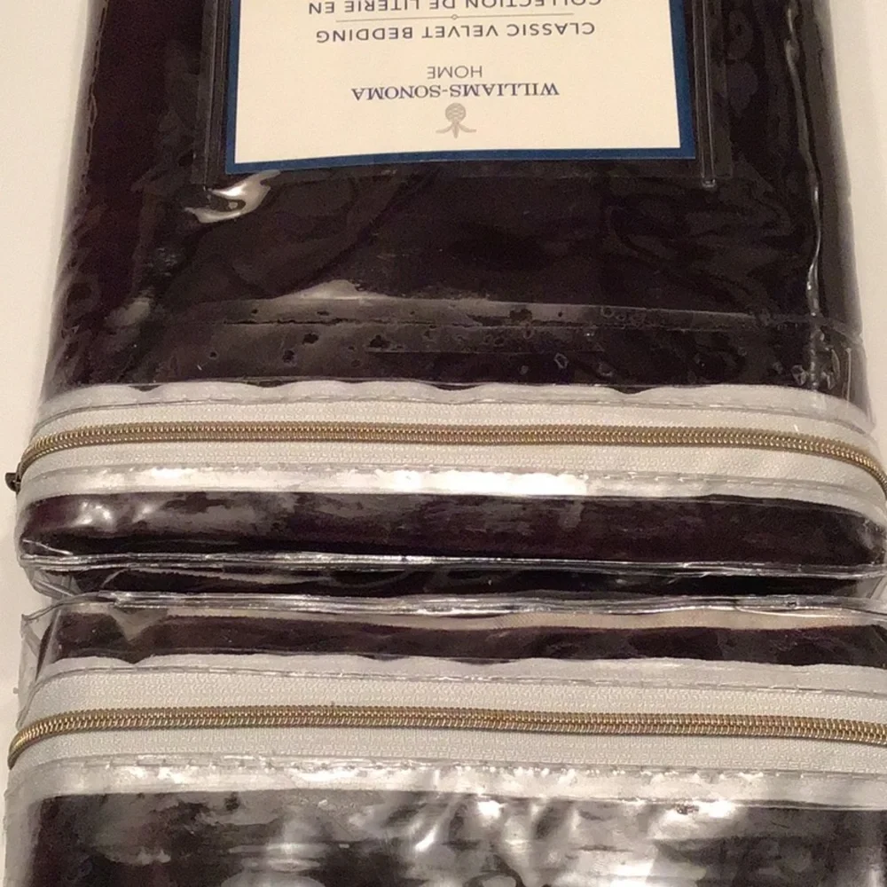 Williams Sonoma Velvet Pillow Shams King & Euro Home‎ Classic Cotton Linen
